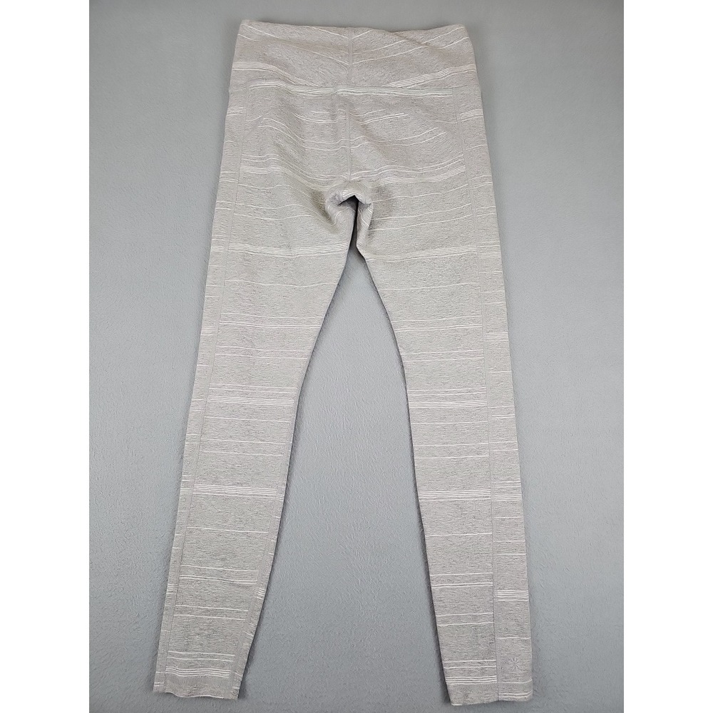 Athleta Size Medium Meditation Daybreak Gray Stripe Tight - Picture 6 of 8